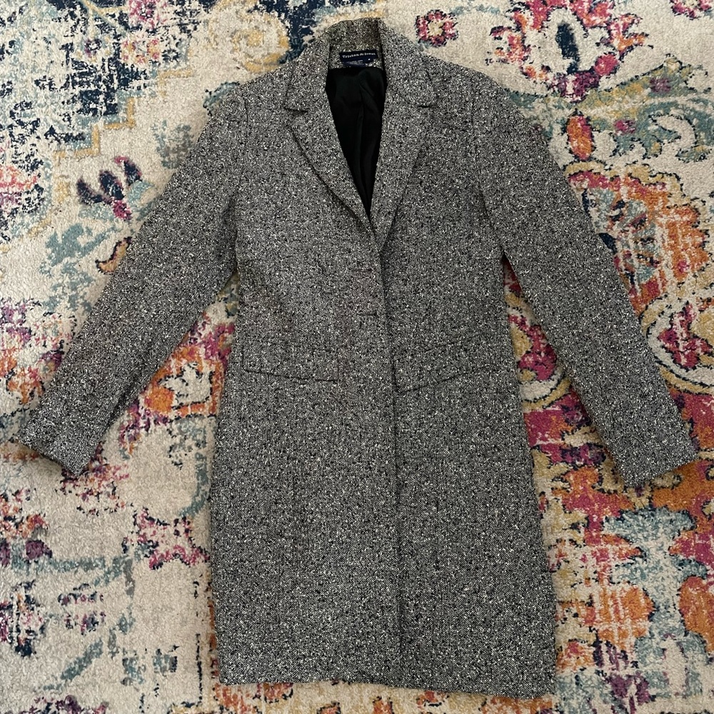 Marbled double breasted coat
